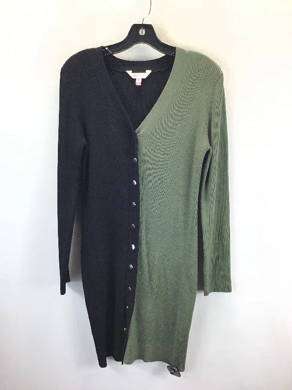 Dress Sweater By No Boundaries In Black & Green, Size: Xl