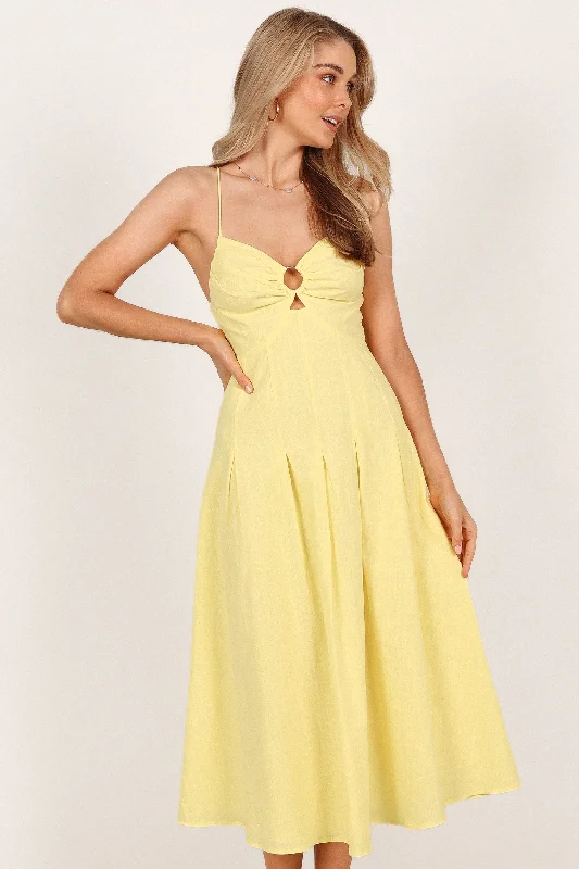 Barb Midi Dress - Yellow