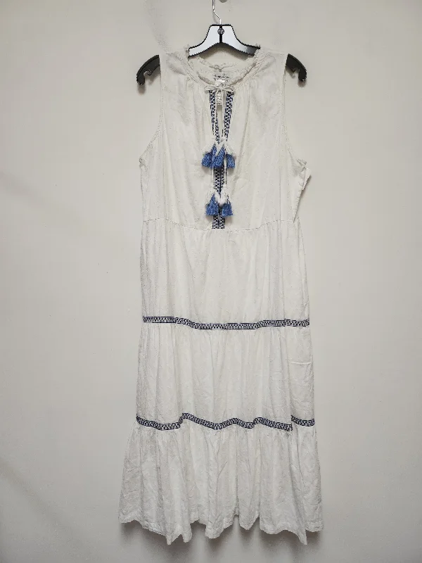 Dress Casual Maxi By Tommy Bahama In Blue & White, Size: Xl