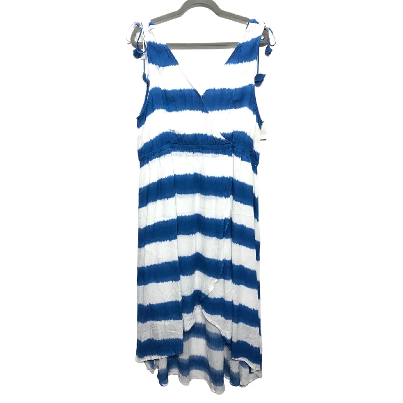 Dress Casual Midi By Tommy Bahama In Blue & White, Size: Xl