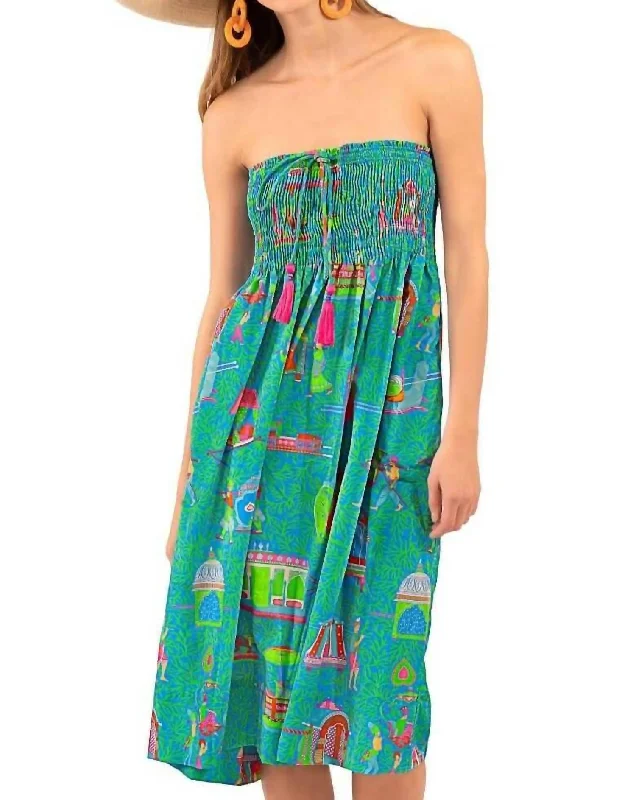 Haight Ashbury Skirt/dress--Palanquin Party In Turquoise