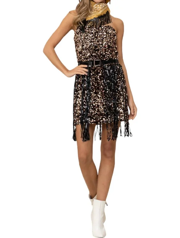 It’S A Party Dress In Gold Black