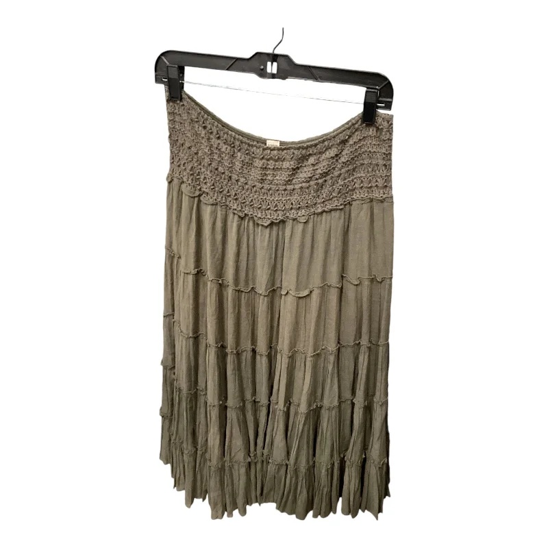 Skirt Midi By Free People In Green, Size: L