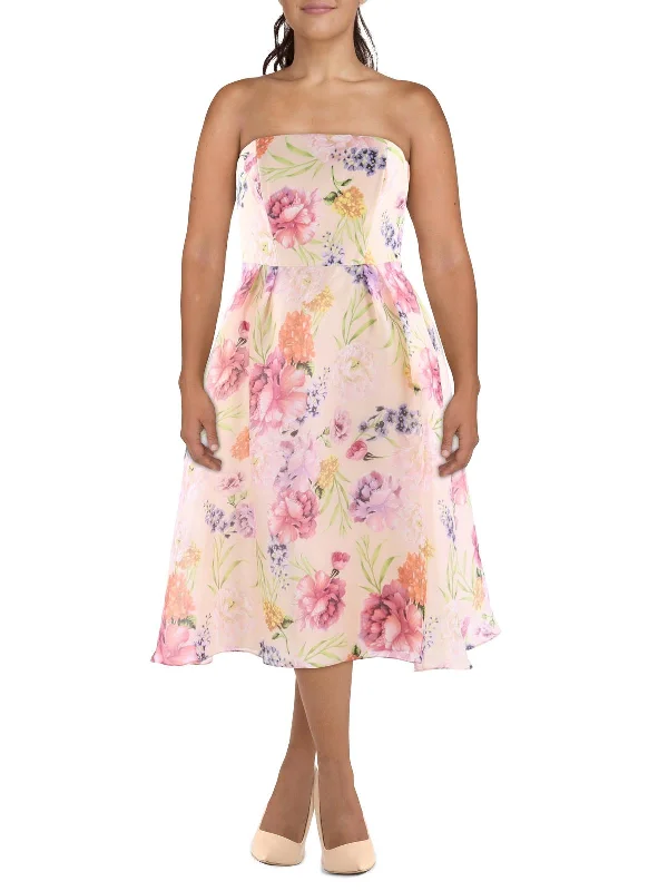 Womens Floral Formal Cocktail And Party Dress