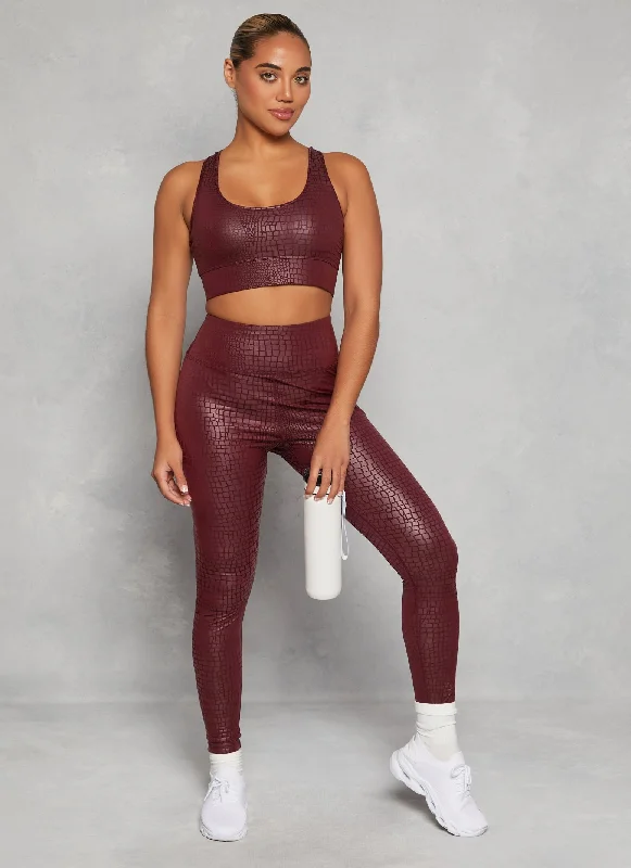 Faux Croc Leggings