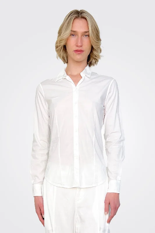 Button Down Blouse - White