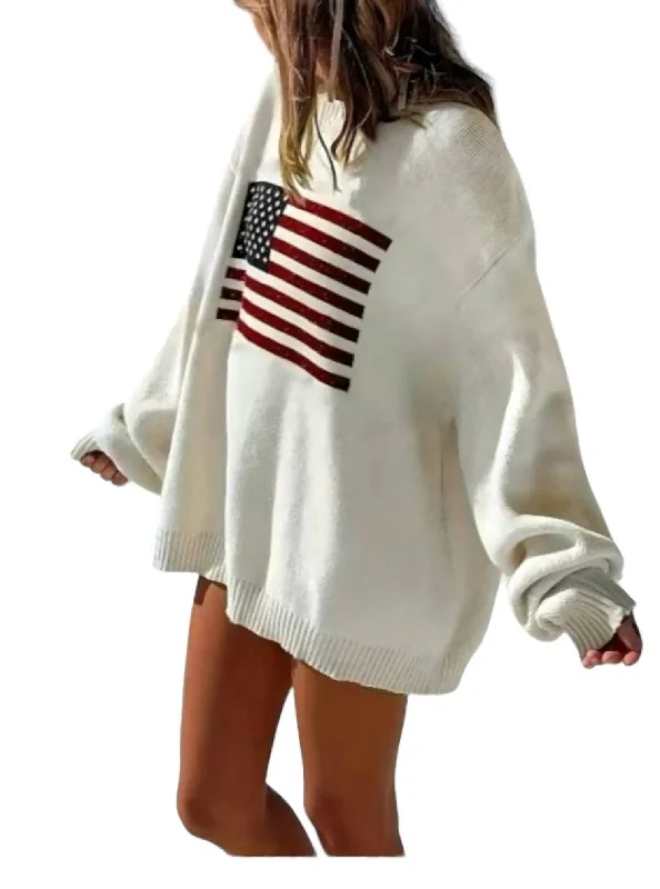 Flag Sweater In Off White