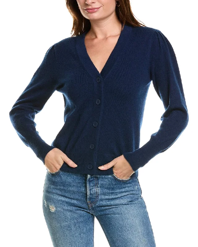 Forte Cashmere Buttoned Short Cashmere Cardigan