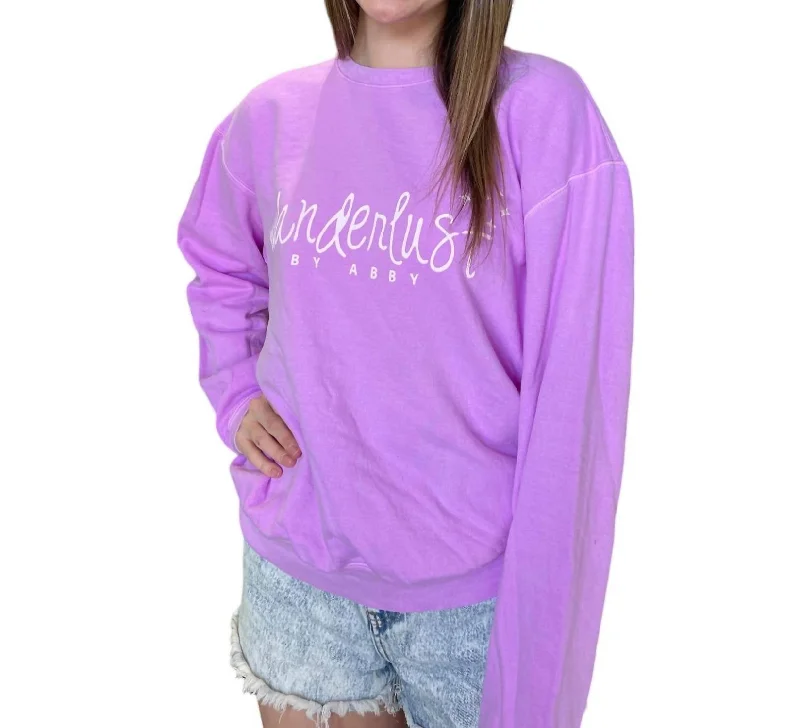 Graphic Sweatshirt In Purple