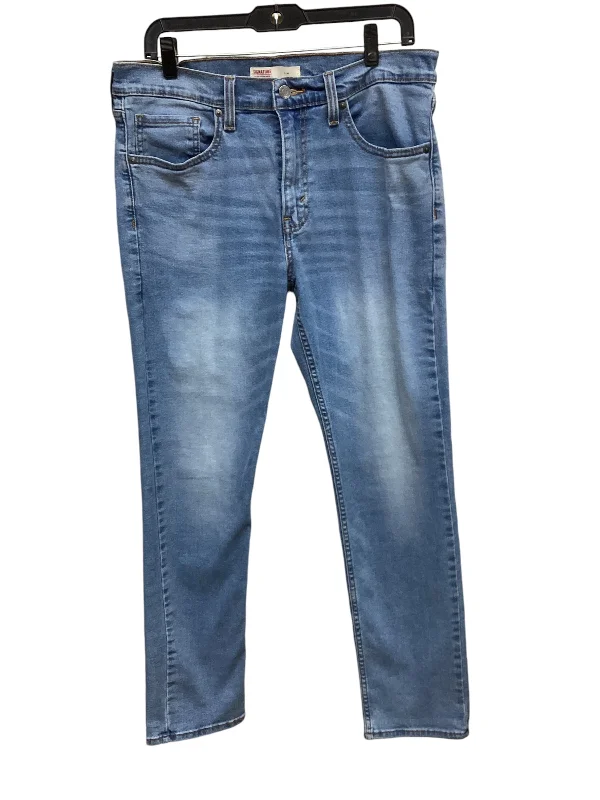 Jeans Skinny By Levis In Blue Denim, Size: 14