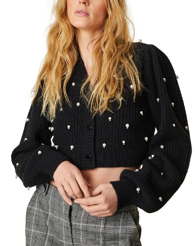 LoveShackFancy Frances Wool & Cashmere-Blend Crop Cardigan