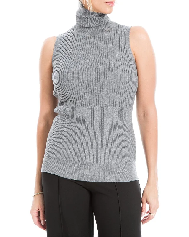 Max Studio Sleeveless Ribbed Sweater