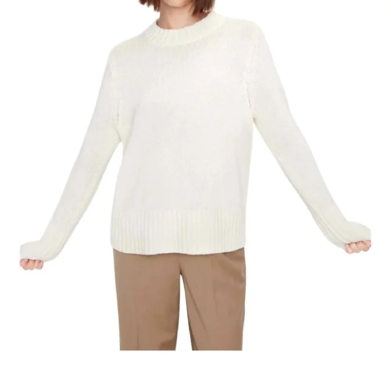 The Tatum Cotton Sweater In Cream