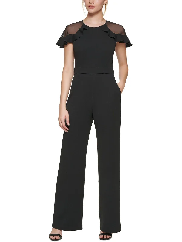 Womens Illusion Wide Leg Jumpsuit