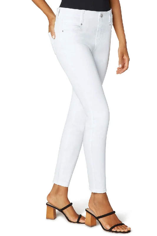 Liverpool Gia Glider White Ankle Skinny