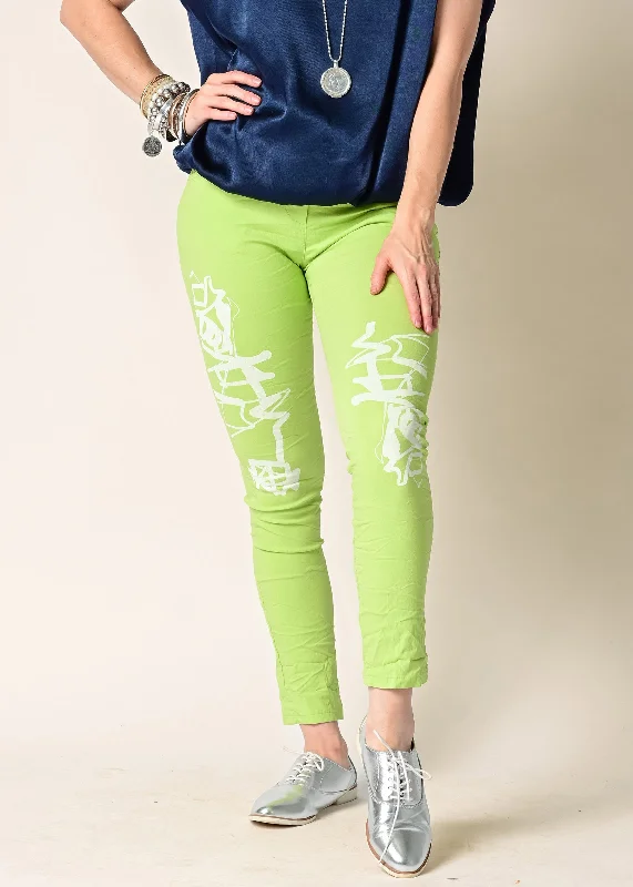 Lorali Pants in Lime Splice