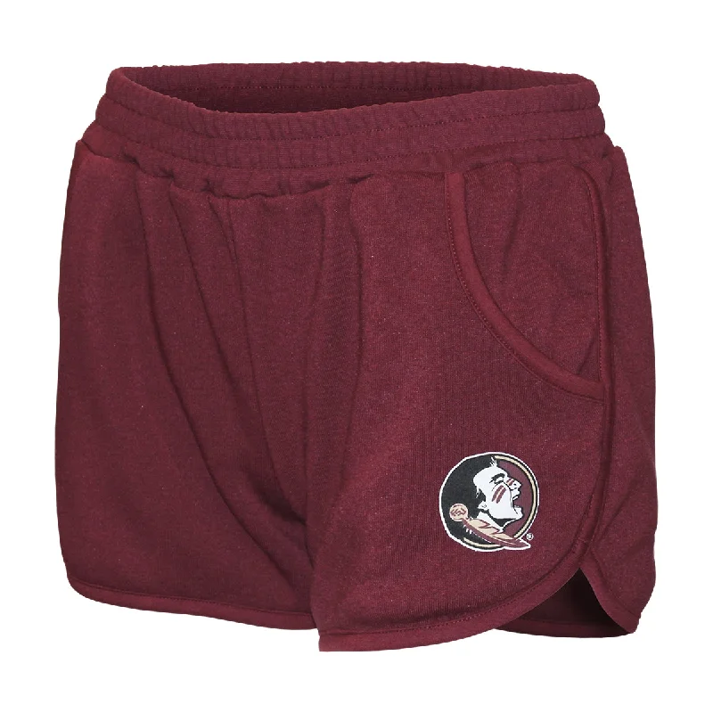 ZooZatz Women's Seminole Logo/Seminoles Design Pocket Fleece Short - Garnet